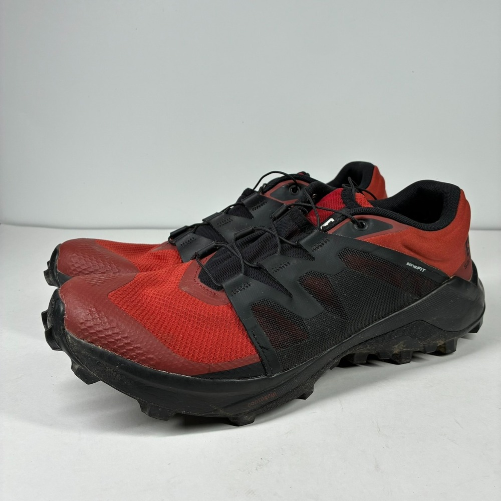 Salomon Wildcross Men's US 10.5 Red Black Trail Running Hiking Shoes 410273